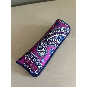 Vera Bradley Eyeglasses Case Pouch Glasses Readers Boysenberry Purple Paisley